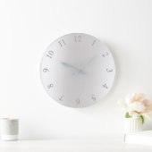 Monochromatische Glitter Grey Silver US GB-nummers Grote Klok (Huis)