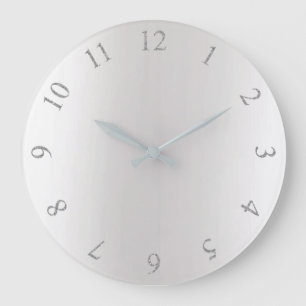 Monochromatische Glitter Grey Silver US GB-nummers Grote Klok