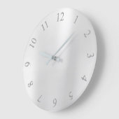 Monochromatische Glitter Grey Silver US GB-nummers Grote Klok (Hoek)