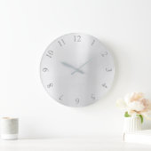 Monochromatische Glitter Grey Silver US GB-nummers Grote Klok (Huis)