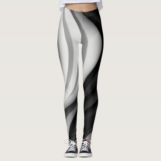 Monochromatische golf Leggings (Voorkant)