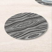 monochromatische golven ronde kartonnen onderzetter (Gebogen)