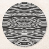 monochromatische golven ronde kartonnen onderzetter (Voorkant)