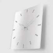 Monochromatische grijze zilver Ombre Minimale Zwar Vierkante Klok (Hoek)