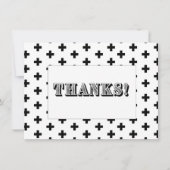 Monochromatische Hartelijk dank - Flatte Kaart (Voorkant)