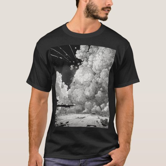 Monochromatische illustraties t-shirt (Voorkant)