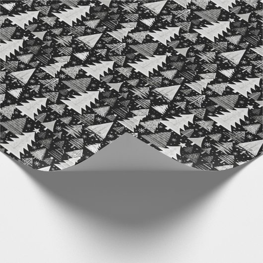 monochromatische kerst cadeaupapier (Hoek)