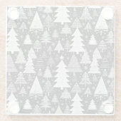 monochromatische kerst glazen onderzetter (Achterkant)