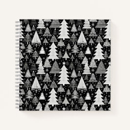 monochromatische kerst notitieboek