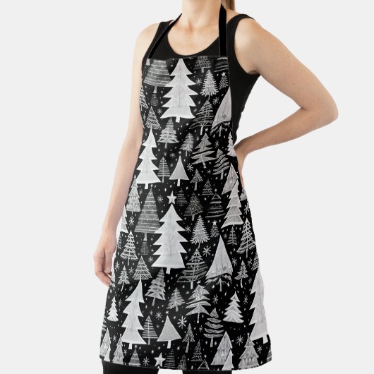 monochromatische kerst schort (Insitu)