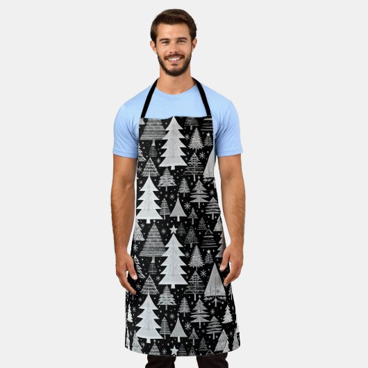 monochromatische kerst schort (Gedragen)