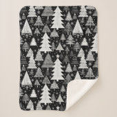 monochromatische kerst sherpa deken (Voorkant)