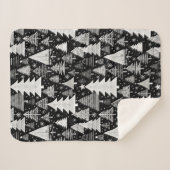 monochromatische kerst sherpa deken (Voorkant (horizontaal))