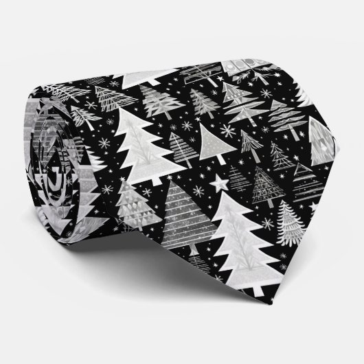 monochromatische kerst stropdas (Opgerold)