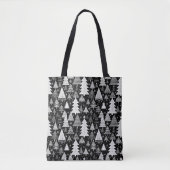 monochromatische kerst tote bag (Voorkant)
