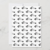 Monochromatische klassieke auto verjaardag uitnodi kaart (Achterkant)