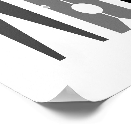 Monochromatische kleding met wasmachinekamer Kunst Poster (Hoek)