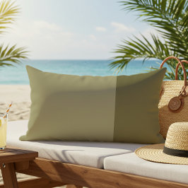 Monochromatische kleurenblokpagina Groene buitensh Buitenkussen