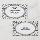 Monochromatische  kroonVisitekaartje Visitekaartje (Voorkant / Achterkant)