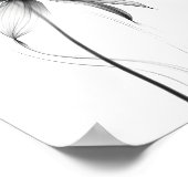Monochromatische minimalistische Floral Wall Art-a Poster (Hoek)
