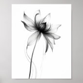 Monochromatische minimalistische Floral Wall Art-a Poster (Voorkant)