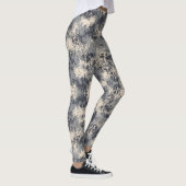 Monochromatische Neutrale Abstracte verf splash ar Leggings (Rechts)