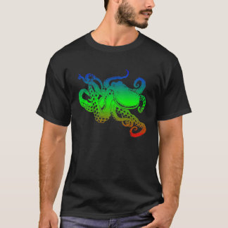 monochromatische octopus t-shirt