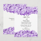 Monochromatische Paarse uitnodiging tot bruiloft (Voorkant / Achterkant)