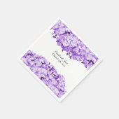 Monochromatische Paarse Vloerbruidpapieren luiers Servet (Hoek)