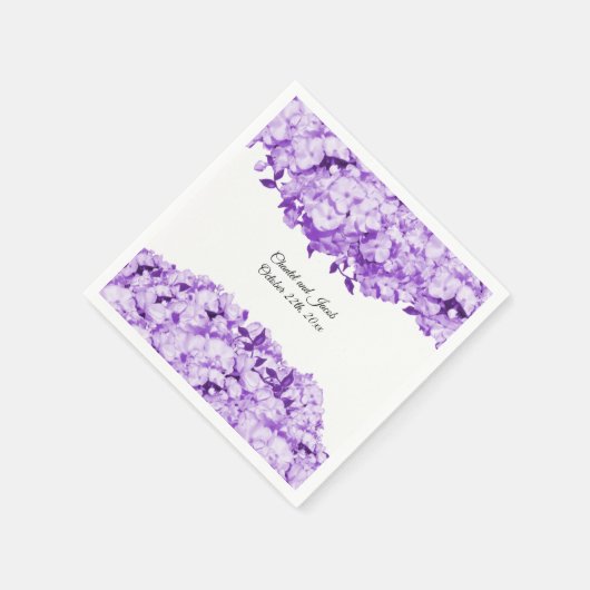 Monochromatische Paarse Vloerbruidpapieren luiers Servet (Hoek)