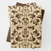 monochromatische paddestoelen inpakpapier vel (In situ)