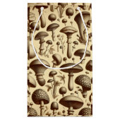 monochromatische paddestoelen klein cadeauzakje (Achterkant)