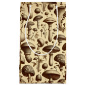 monochromatische paddestoelen klein cadeauzakje (Voorkant)