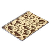 monochromatische paddestoelen notitieboek (Linkerzijde)