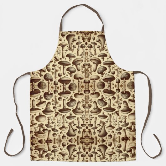 monochromatische paddestoelen schort (Voorkant)