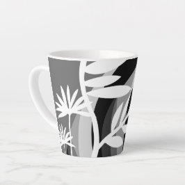 Monochromatische Plant afdrukken Latte Mok