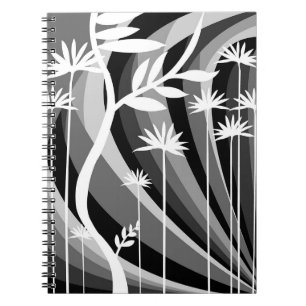 Monochromatische Plant afdrukken Notitieboek