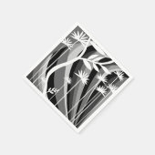 Monochromatische Plant afdrukken Servet (Hoek)