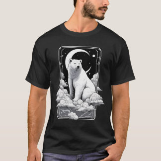 Monochromatische Polar Beer in nacht T-shirt