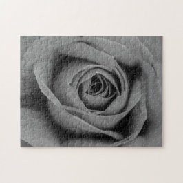 Monochromatische Roos Puzzle Legpuzzel