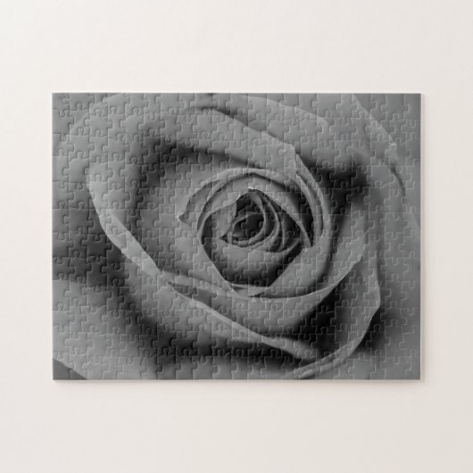 Monochromatische Roos Puzzle Legpuzzel (Horizontaal)