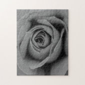 Monochromatische Roos Puzzle Legpuzzel (Verticaal)