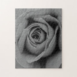 Monochromatische Roos Puzzle Legpuzzel