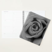 Monochromatische Roos Spiral Weekly/Maandelijkse P Planner (Display)
