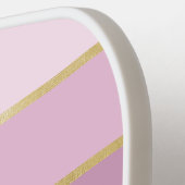 Monochromatische roze gradiënt | Gold Personalizat Pickleball Paddle (Links Detail)