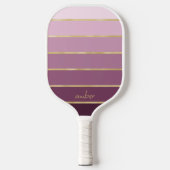 Monochromatische roze gradiënt | Gold Personalizat Pickleball Paddle (Voorkant)