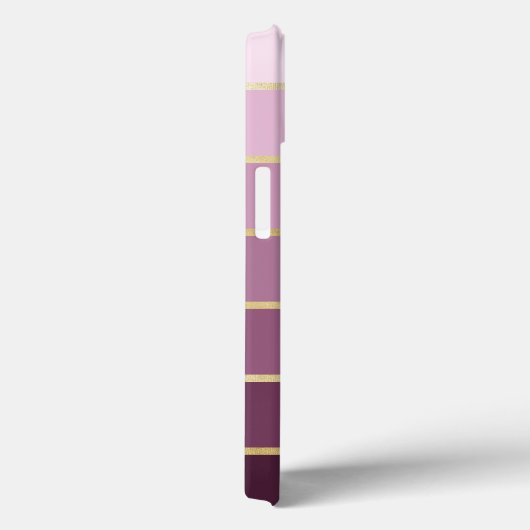 Monochromatische roze met Gold Personalization Hoe Case-Mate iPhone Case (Achterkant / Rechts)