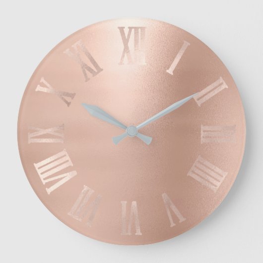 Monochromatische roze roze goudkleurige Romeinse c Grote Klok (Voorkant)