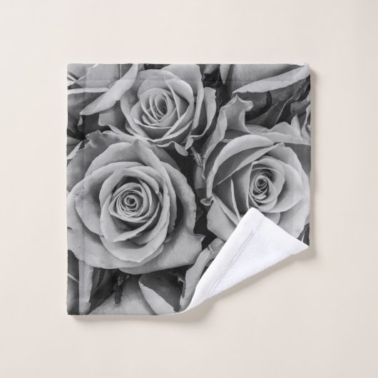Monochromatische Rozen Badkamer Handdoek Set (Wasdoekje)