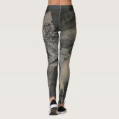 Monochromatische Sepia Briefkaart Beeldvorming gr Leggings (Achterkant)